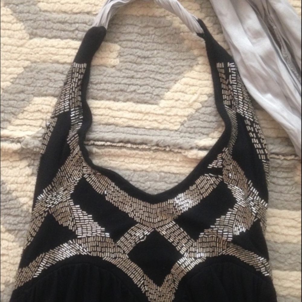 COCKTAIL Black and Silver Dress